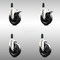 Service Caster 5 Inch 316SS Soft Rubber Swivel 1-3/8 Inch Stem Caster Lock Brake SCC, 2PK SCC-SS316TTLEX20S514-SRS-2-S-2-138 - alternate 5